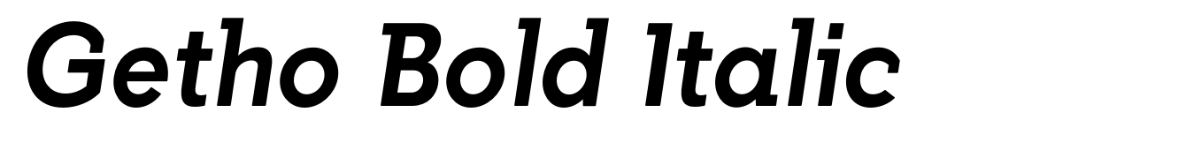 Getho Bold Italic